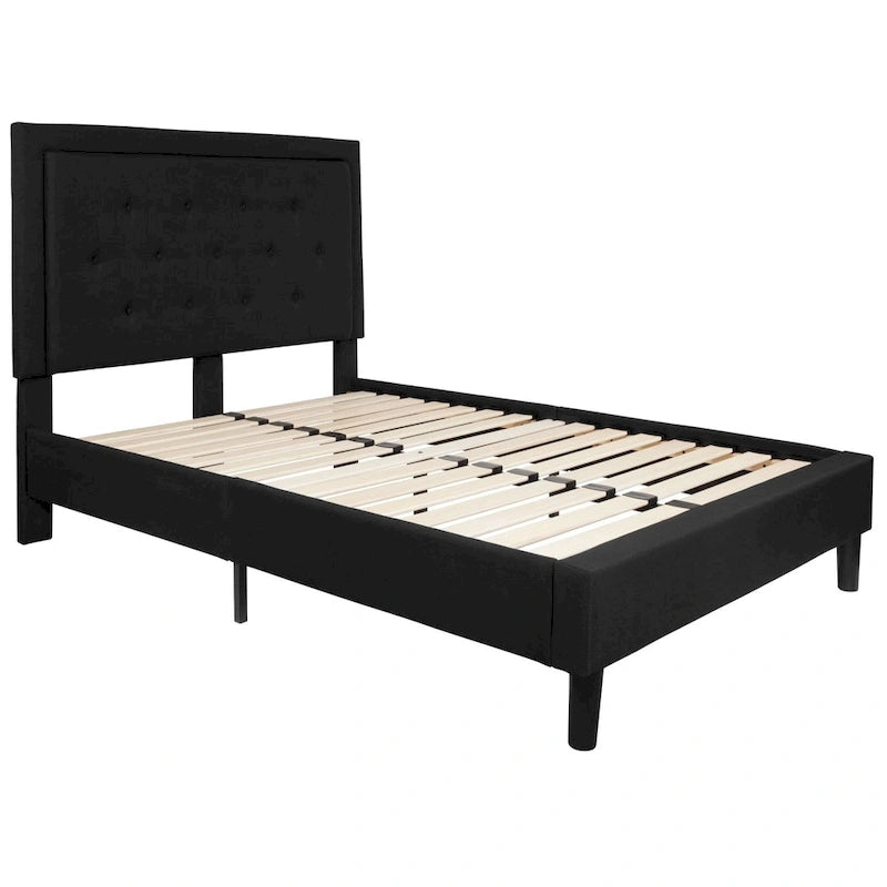 Lit plateforme capitonné avec matelas à ressorts ensachés de 10 po