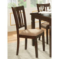 Chaise d’appoint à dossier à lattes rembourré en tissu, (lot de 2) - H 37 x L 21 x P 17.5 pouces