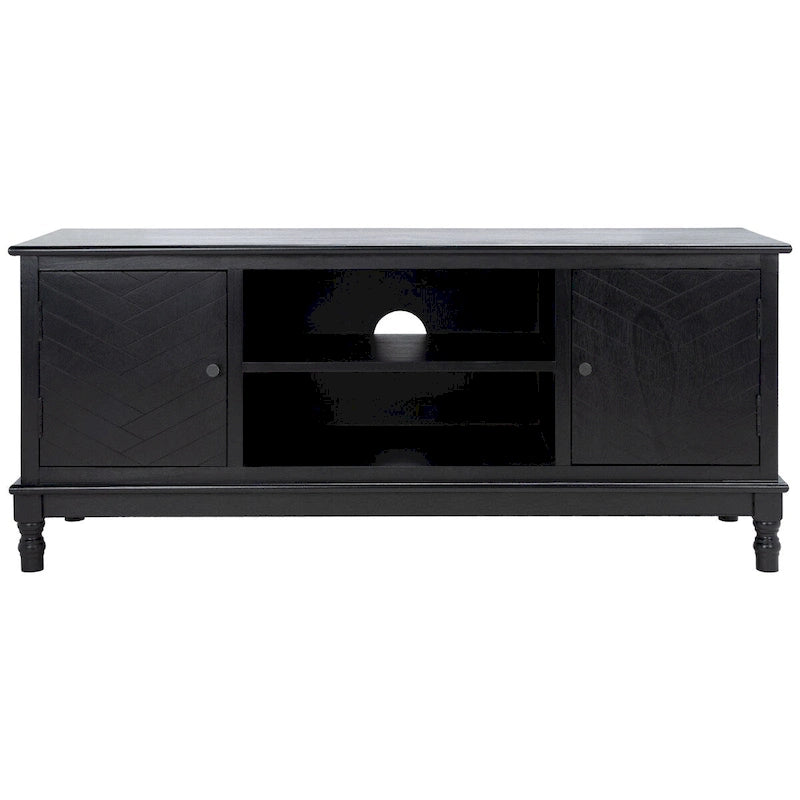 Meuble TV multimédia de rangement à 2 portes et 2 étagères - 47.3 W x 15.8 L x 20 H - 47Wx16Dx20H