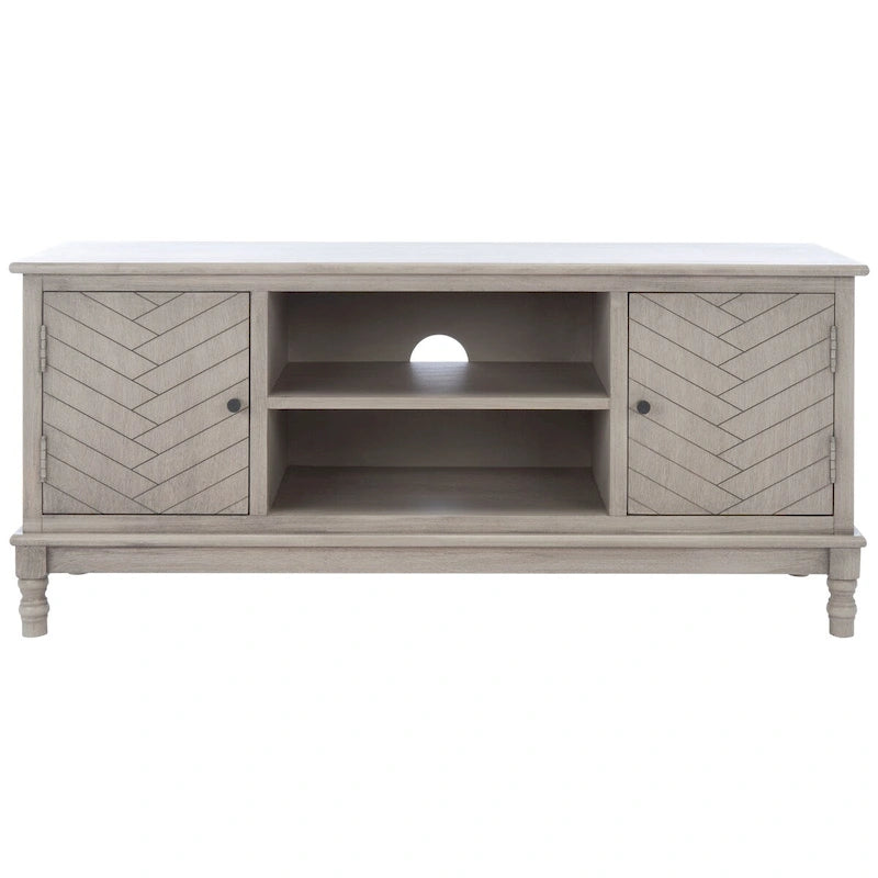Meuble TV multimédia de rangement à 2 portes et 2 étagères - 47.3 W x 15.8 L x 20 H - 47Wx16Dx20H