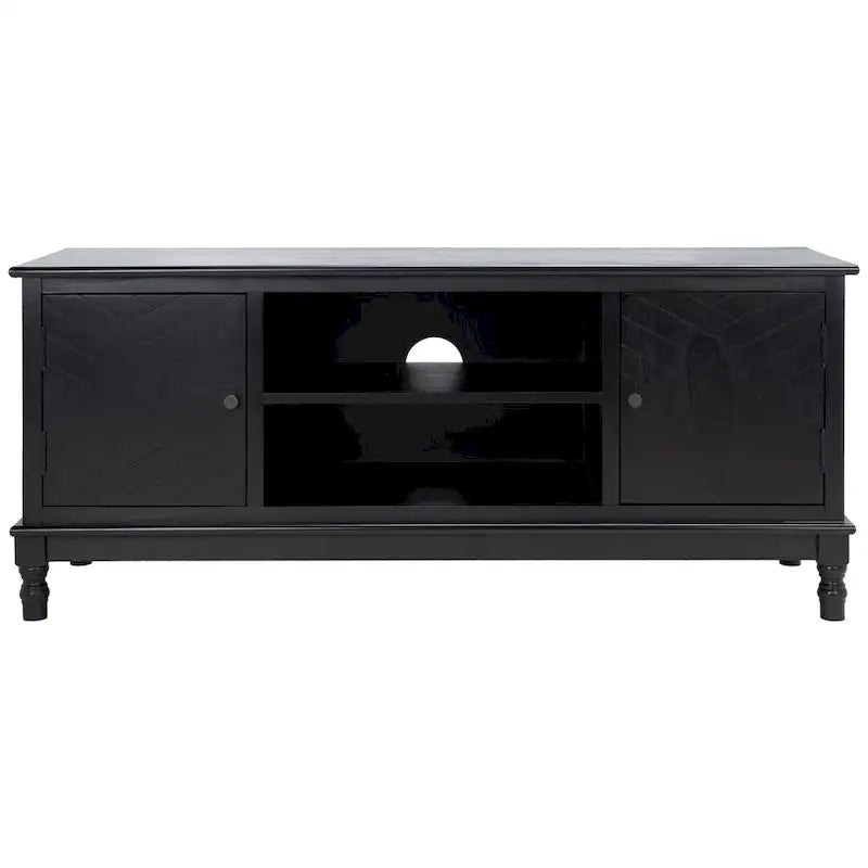Meuble TV multimédia de rangement à 2 portes et 2 étagères - 47.3 W x 15.8 L x 20 H - 47Wx16Dx20H