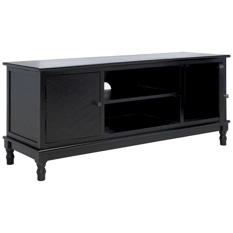 Meuble TV multimédia de rangement à 2 portes et 2 étagères - 47.3 W x 15.8 L x 20 H - 47Wx16Dx20H