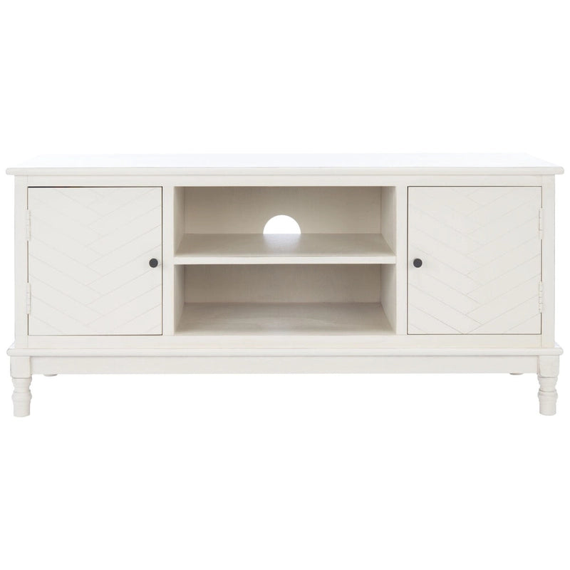 Meuble TV multimédia de rangement à 2 portes et 2 étagères - 47.3 W x 15.8 L x 20 H - 47Wx16Dx20H