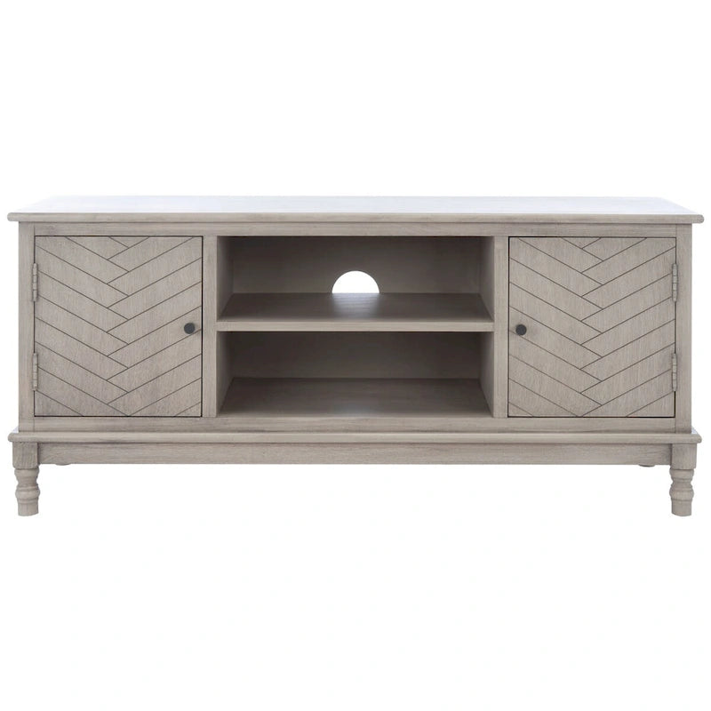 Meuble TV multimédia de rangement à 2 portes et 2 étagères - 47.3 W x 15.8 L x 20 H - 47Wx16Dx20H