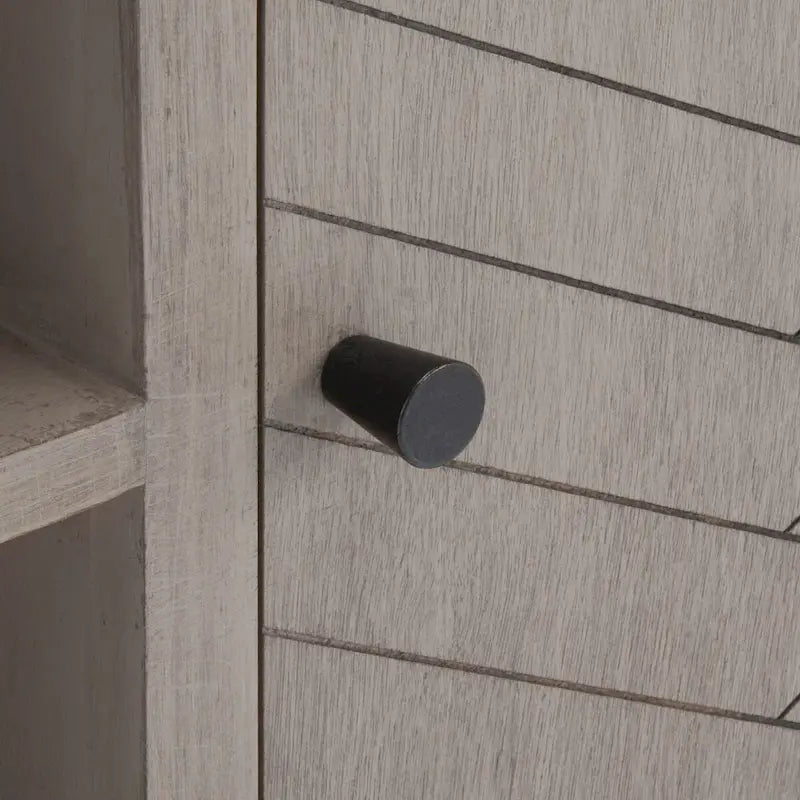 Meuble TV multimédia de rangement à 2 portes et 2 étagères - 47.3 W x 15.8 L x 20 H - 47Wx16Dx20H