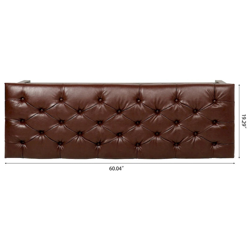 Banc rembourré avec base en bois pour chambre et entrée