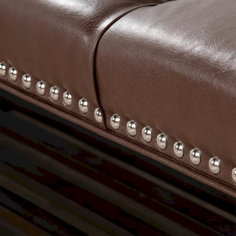Banc rembourré avec base en bois pour chambre et entrée