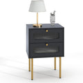 Petite table de chevet avec tiroirs pour chambre - 11.8D x 15.7W x 22.4H
