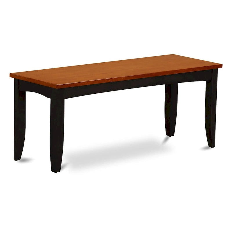 Esszimmerbank mit Sitzfläche aus Massivholz (verschiedene Oberflächenfarben)