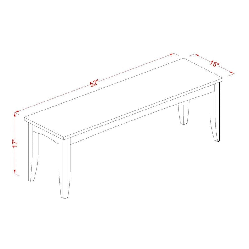 Banc de salle à manger avec assise en bois massif (choix de couleurs de finition)
