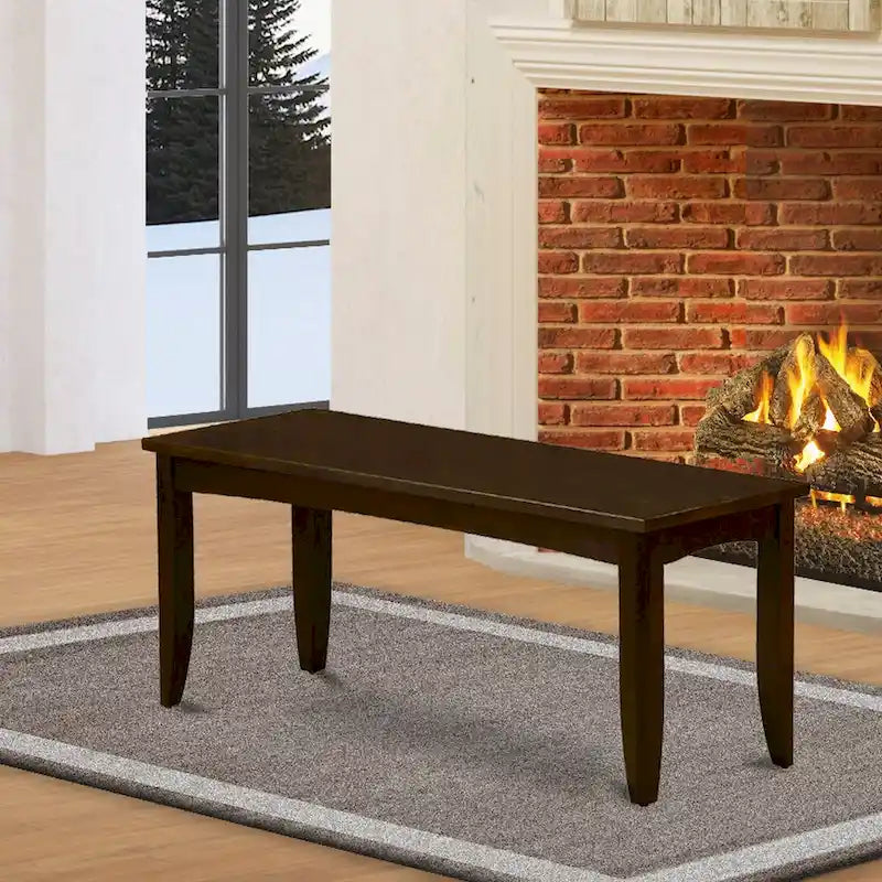 Esszimmerbank mit Sitzfläche aus Massivholz (verschiedene Oberflächenfarben)