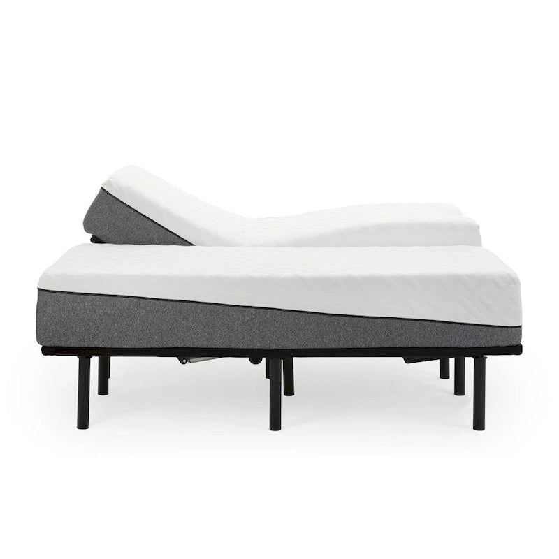 Ensemble matelas en mousse à mémoire de forme de 12 pouces et lit réglable