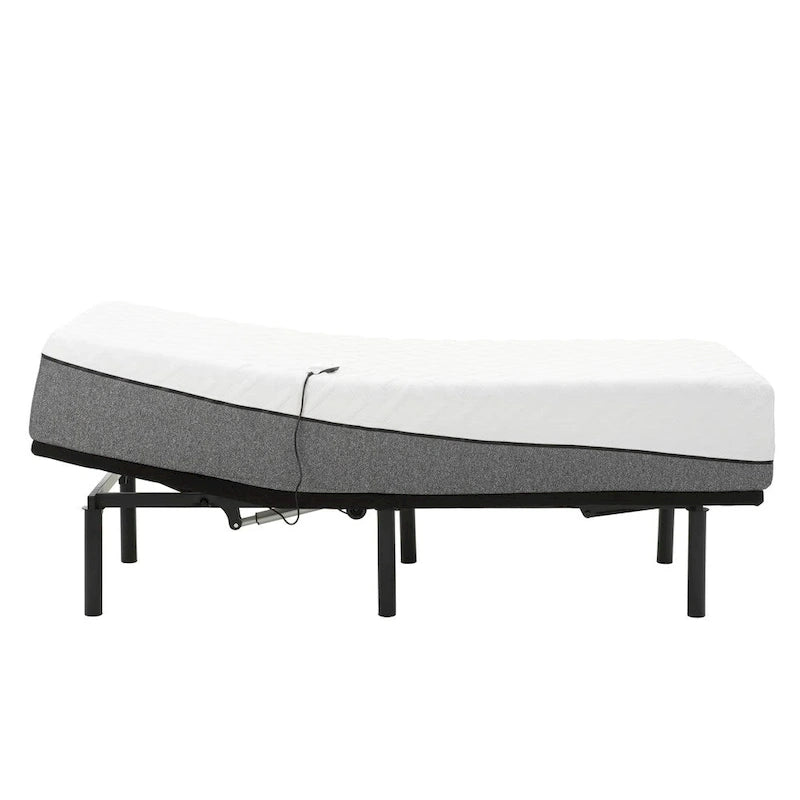 Ensemble matelas en mousse à mémoire de forme de 12 pouces et lit réglable