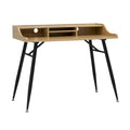 Bureau secrétaire moderne de 45 de large avec rangement bas et pieds fuselés en métal