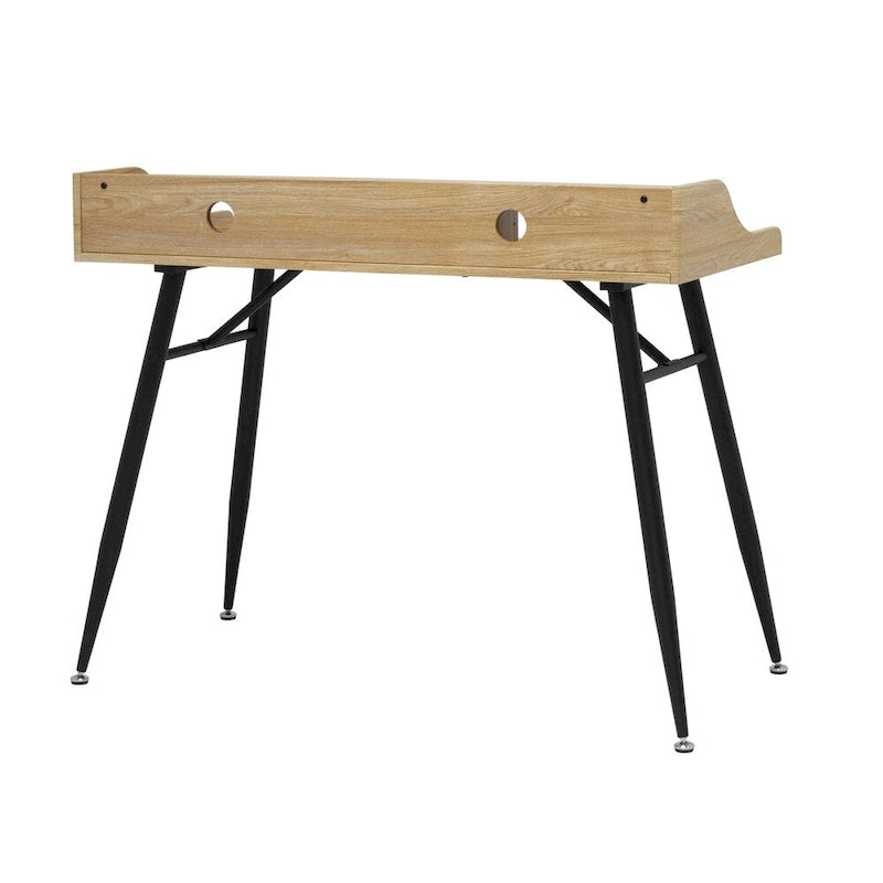 Bureau secrétaire moderne de 45 de large avec rangement bas et pieds fuselés en métal