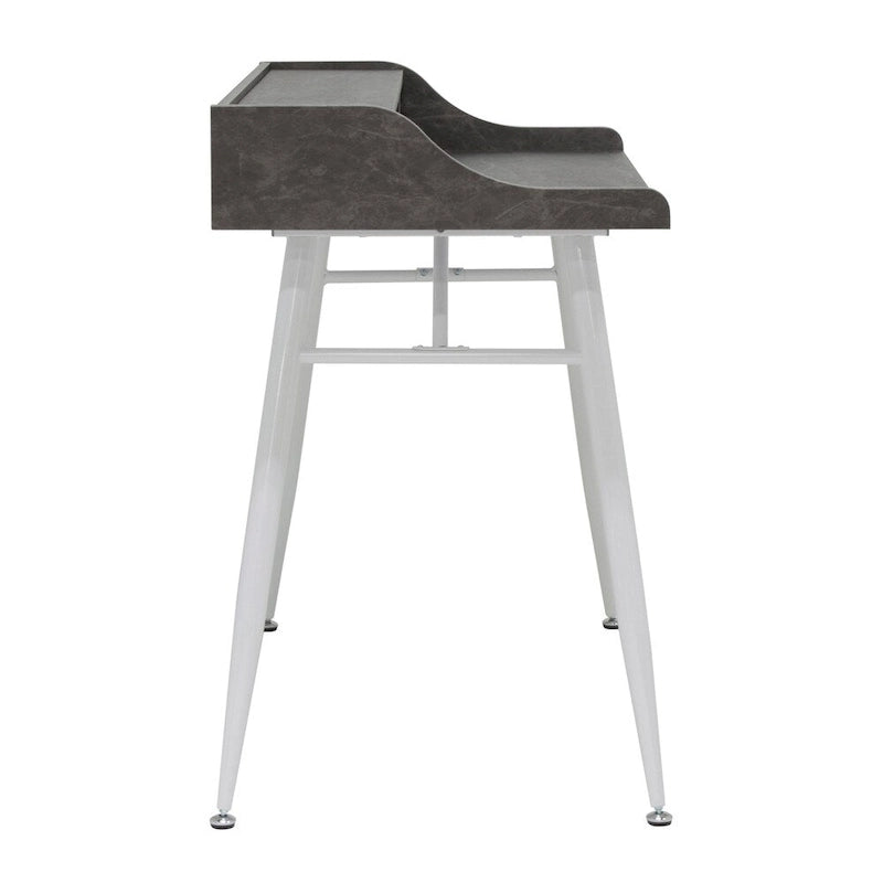 Bureau secrétaire moderne de 45 de large avec rangement bas et pieds fuselés en métal