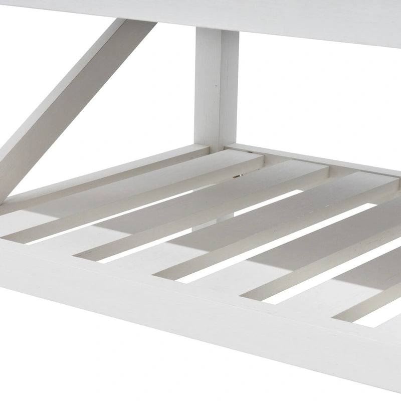 Table basse, table centrale, table à thé avec étagère - H 18.1 po x L 40.2 po x P 22 po