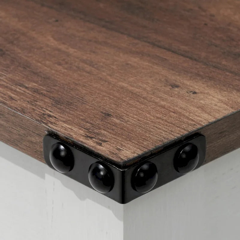 Table basse, table centrale, table à thé avec étagère - H 18.1 po x L 40.2 po x P 22 po