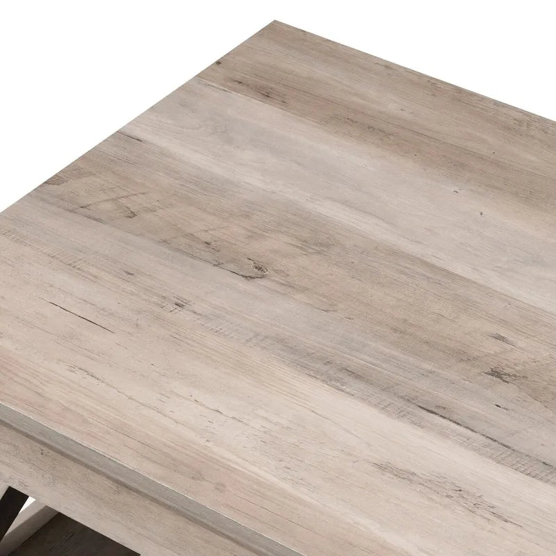 Table basse, table centrale, table à thé avec étagère - H 18.1 po x L 40.2 po x P 22 po