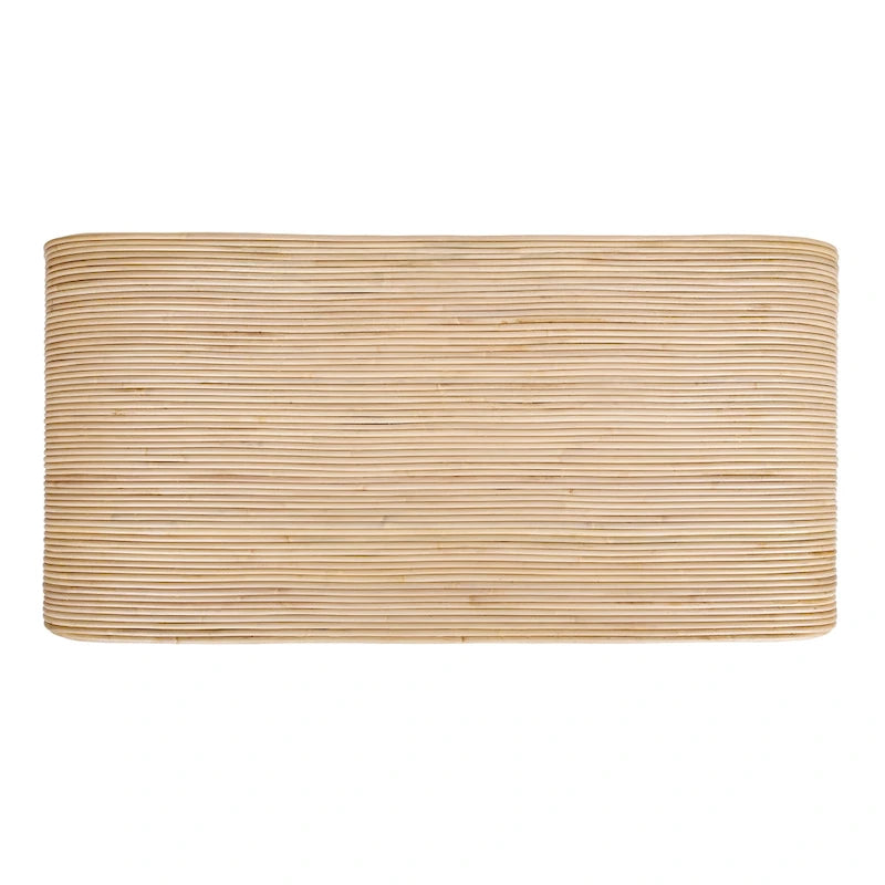 Table basse en rotin et table d’appoint
