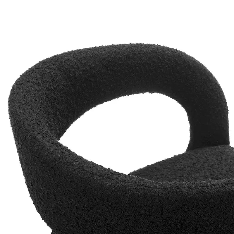 Ensemble de deux chaises de salle à manger rembourrées en bouclé