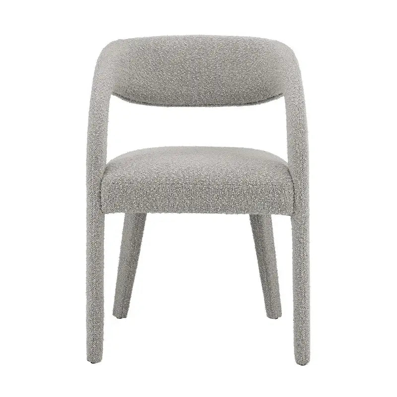 Ensemble de deux chaises de salle à manger rembourrées en bouclé