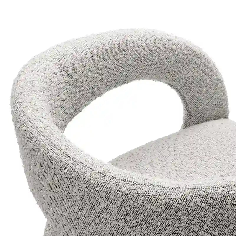Ensemble de deux chaises de salle à manger rembourrées en bouclé