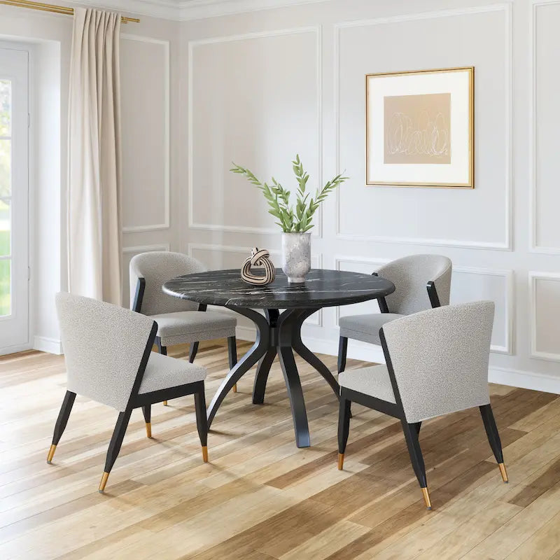 Chaise de salle à manger gris brume
