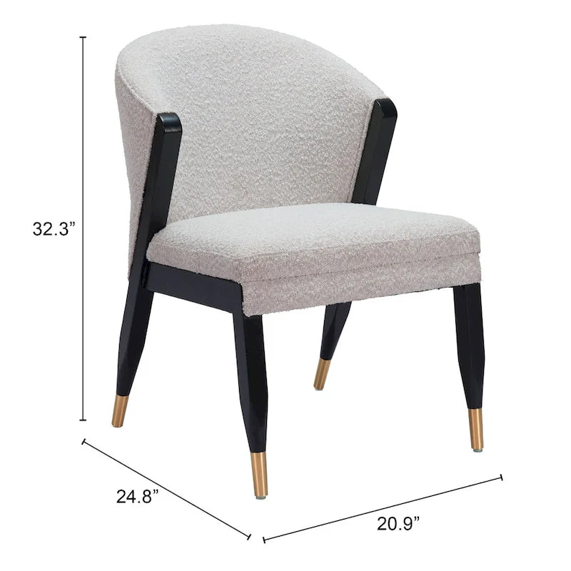 Chaise de salle à manger gris brume